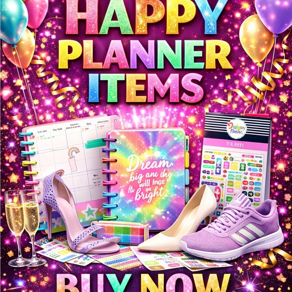 Colorful Planner and Accessories Set